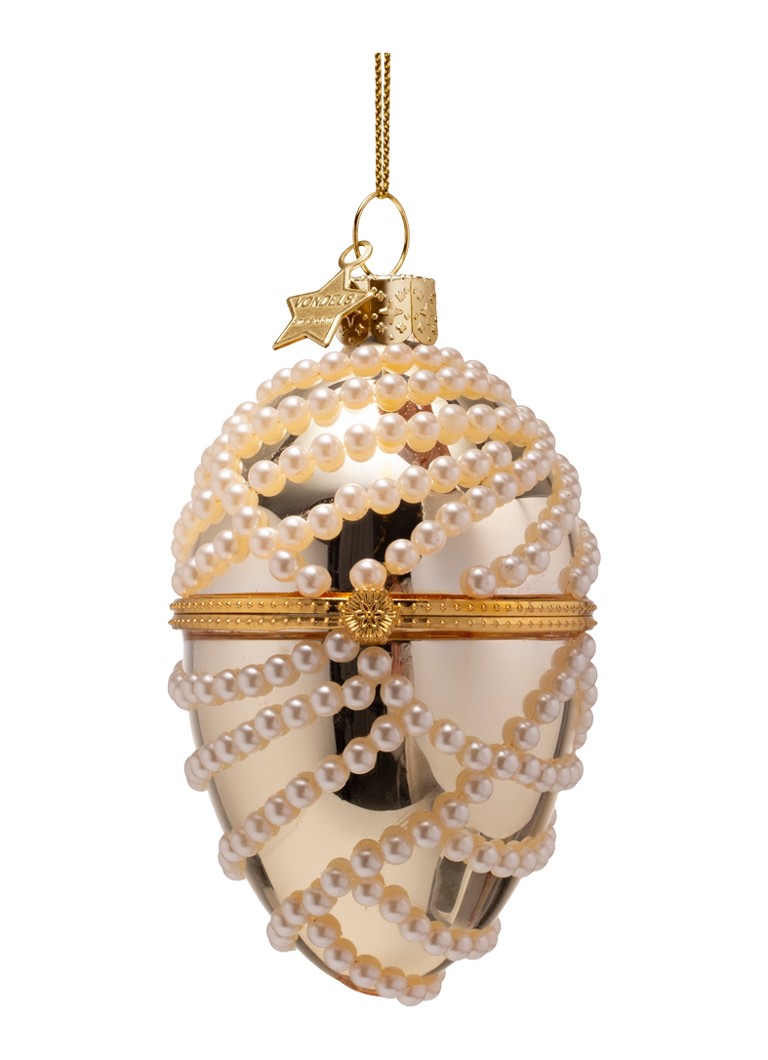 Vondels Fabergé-ei met Parels kersthanger 11 cm Goud - Deal