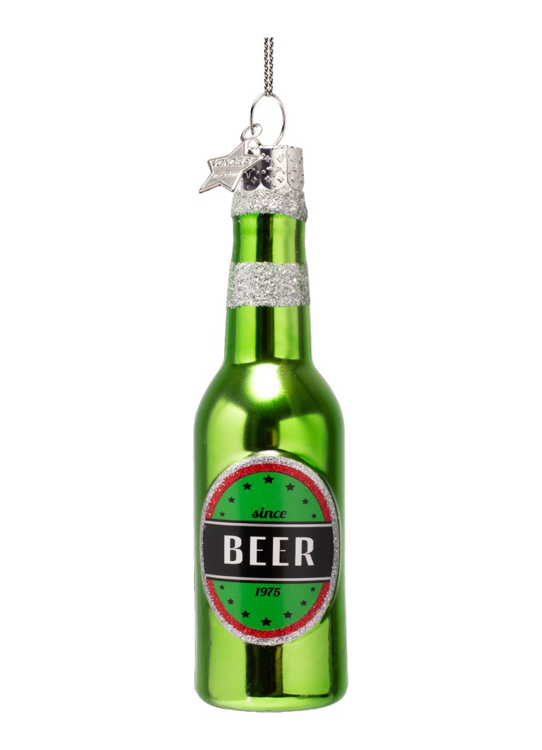 Vondels Bierfles kersthanger 12,5 cm Groen - Deal
