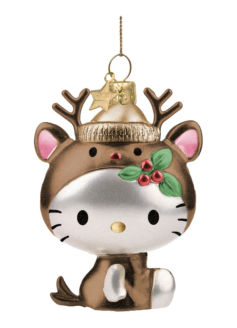 Vondels Hello Kitty in rendierpak kersthanger 9,5 cm Brons - Deal