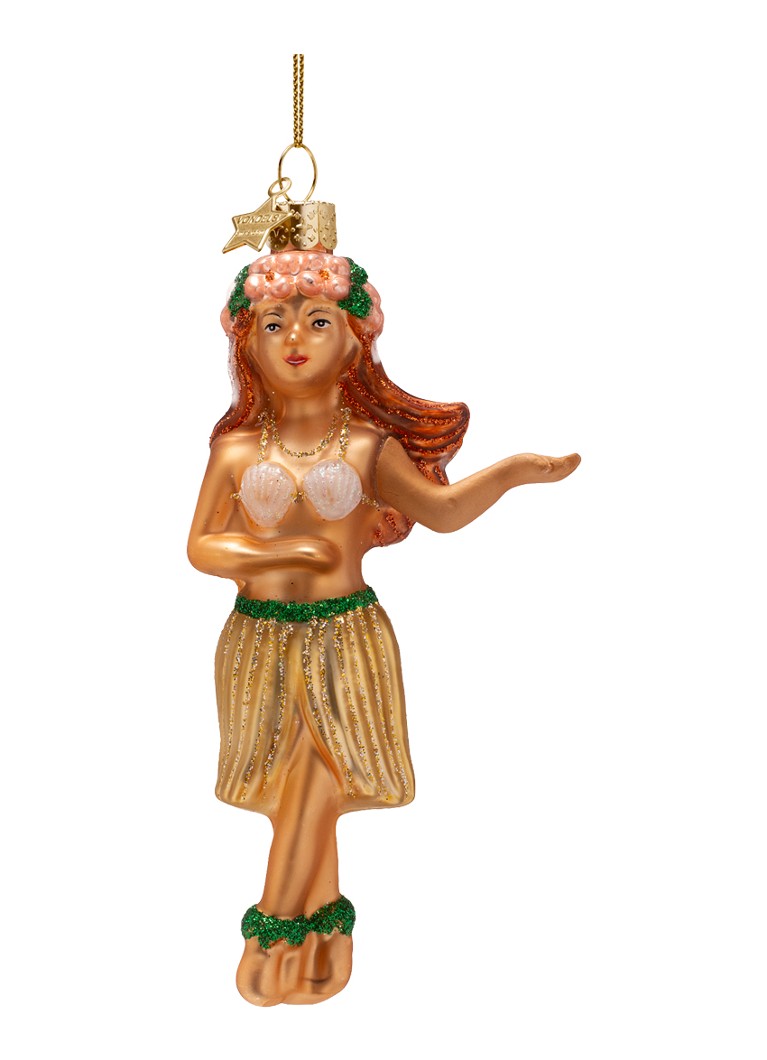 Vondels Hula meisje kersthanger 13,5 cm Brons - Deal