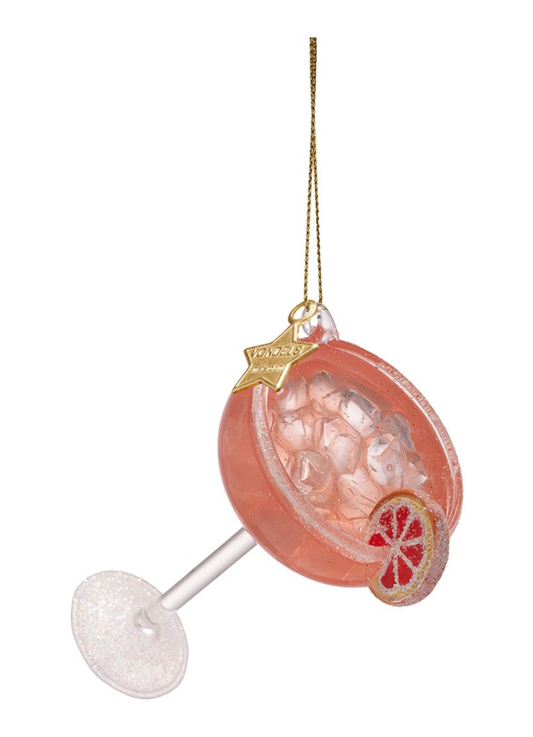Vondels Paloma Cocktail kersthanger 10,5 cm Roze - Deal