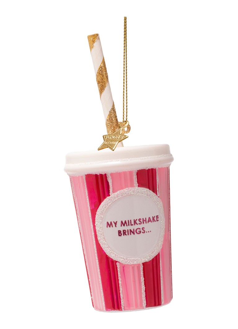 Vondels Milkshake kersthanger 14 cm Roze - Deal