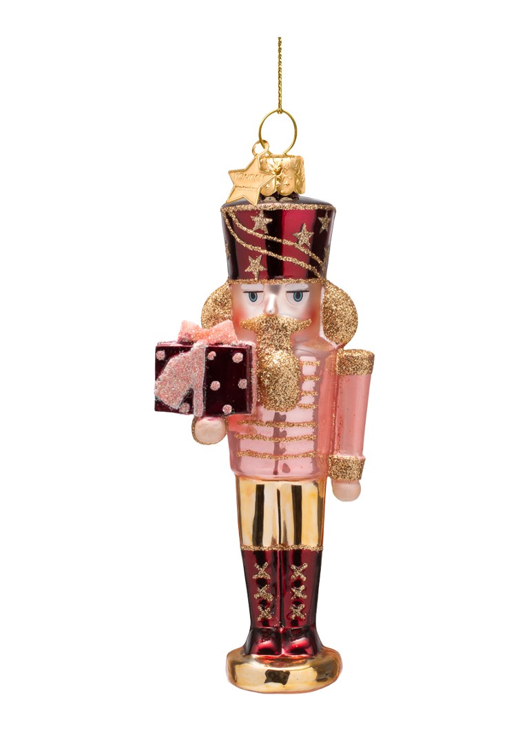 Vondels Notenkraker kersthanger 16 cm Roze - Deal