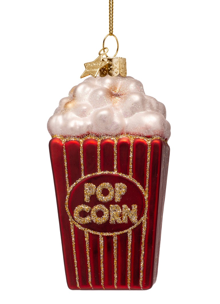 Vondels Popcorn kersthanger 10,5 cm Rood - Deal