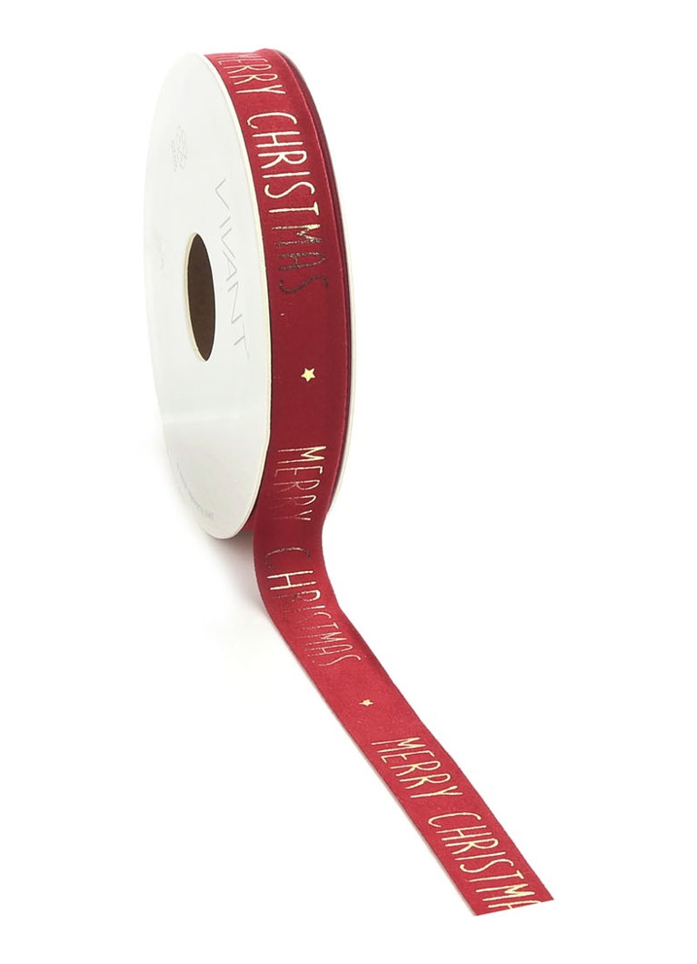 Vivant Vellu Christmas kerstlint 5 meter x 15 mm Rood - Deal