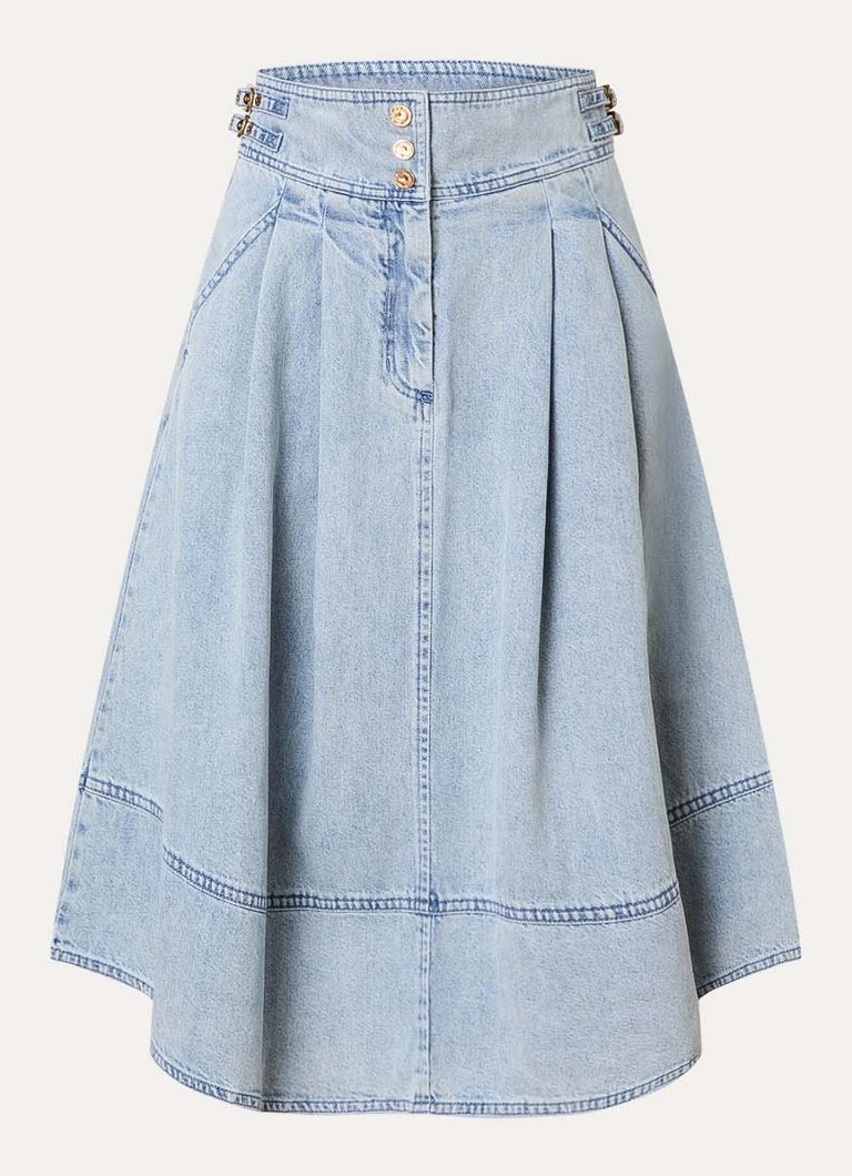 Zimmermann Dames Midi spijkerrok met steekzakken in de kleur Jeans, maat: 42