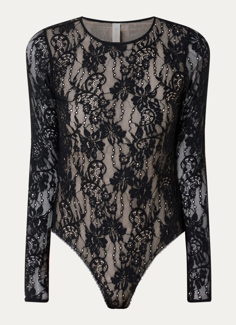 Zimmermann Dames Body met details van kant in de kleur Zwart, maat: S