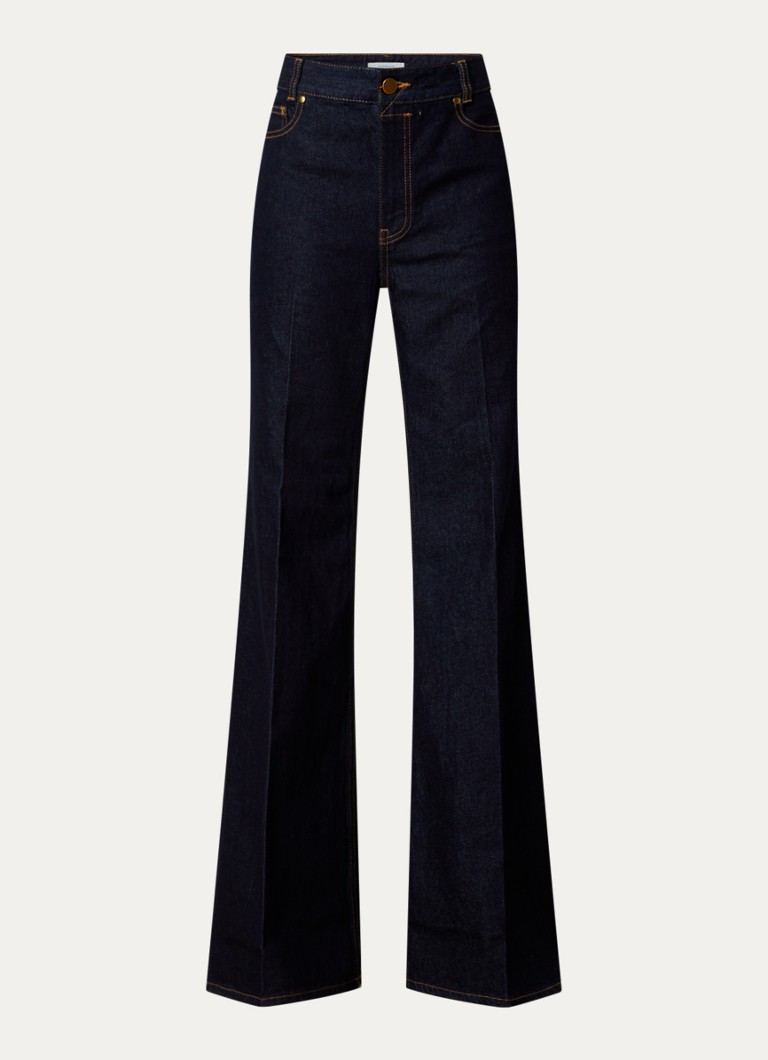 Zimmermann Dames Mid waist flared fit jeans met donkere wassing in de kleur Blauw, maat: W 26