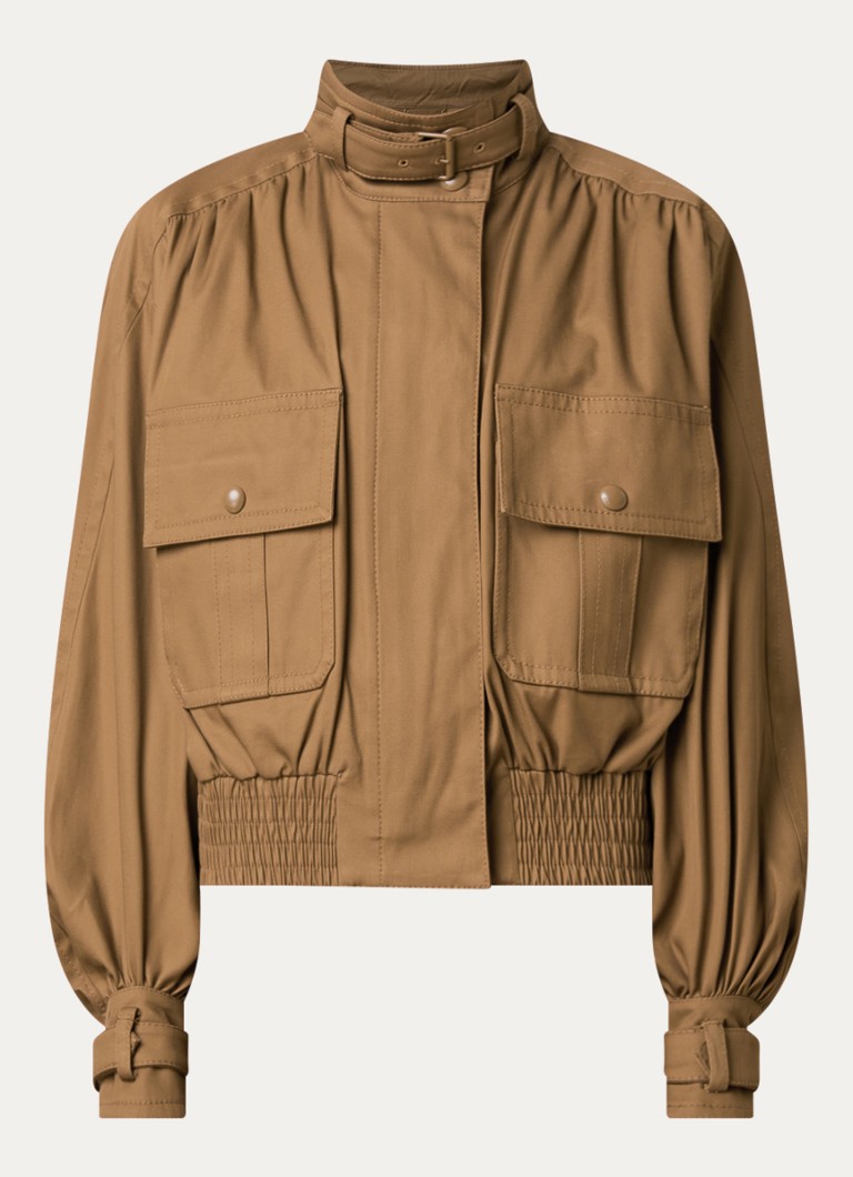 Zimmermann Dames Valiant bomberjack met borstzakken in de kleur Taupe, maat: L