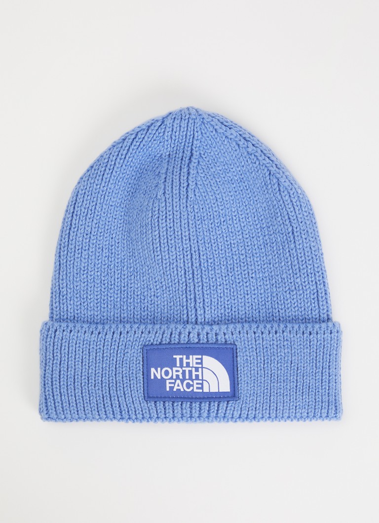 The North Face Heren The Logo Box grofgebreide muts in de kleur Indigo, maat: OS