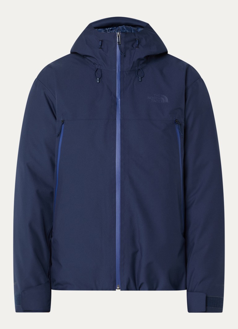 The North Face Heren Range gewatteerd jack met donsvulling en capuchon in de kleur Donkerblauw, maat: L