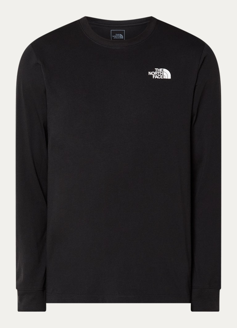 The North Face Heren Evolution Box longsleeve met logo- en backprint in de kleur Zwart, maat: M