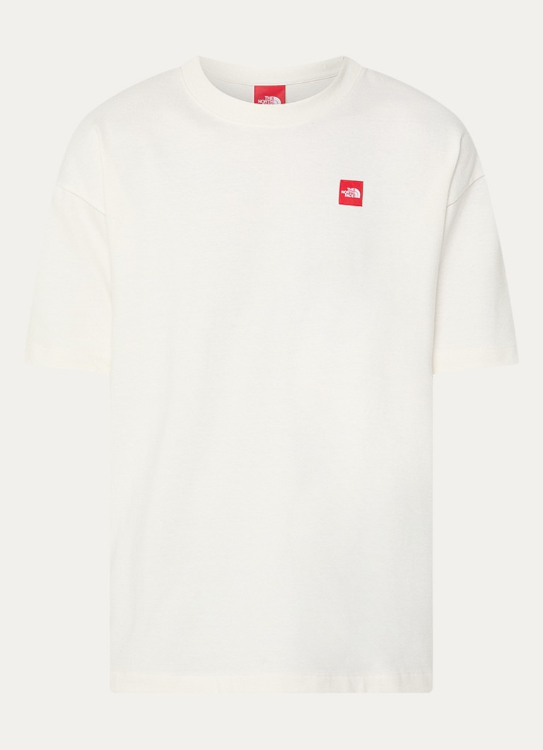 The North Face Heren Redbox T-shirt met logo in de kleur Gebroken wit, maat: XS