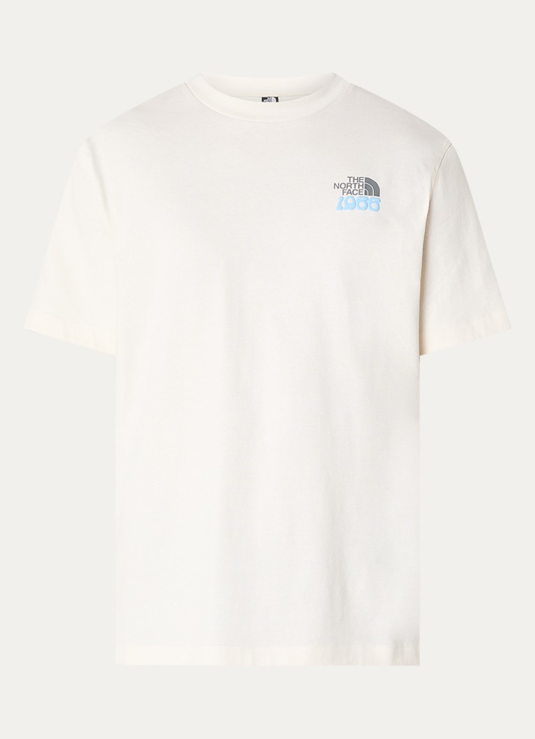 The North Face Heren 1966 Flora T-shirt met logo- en backprint in de kleur Creme, maat: XS