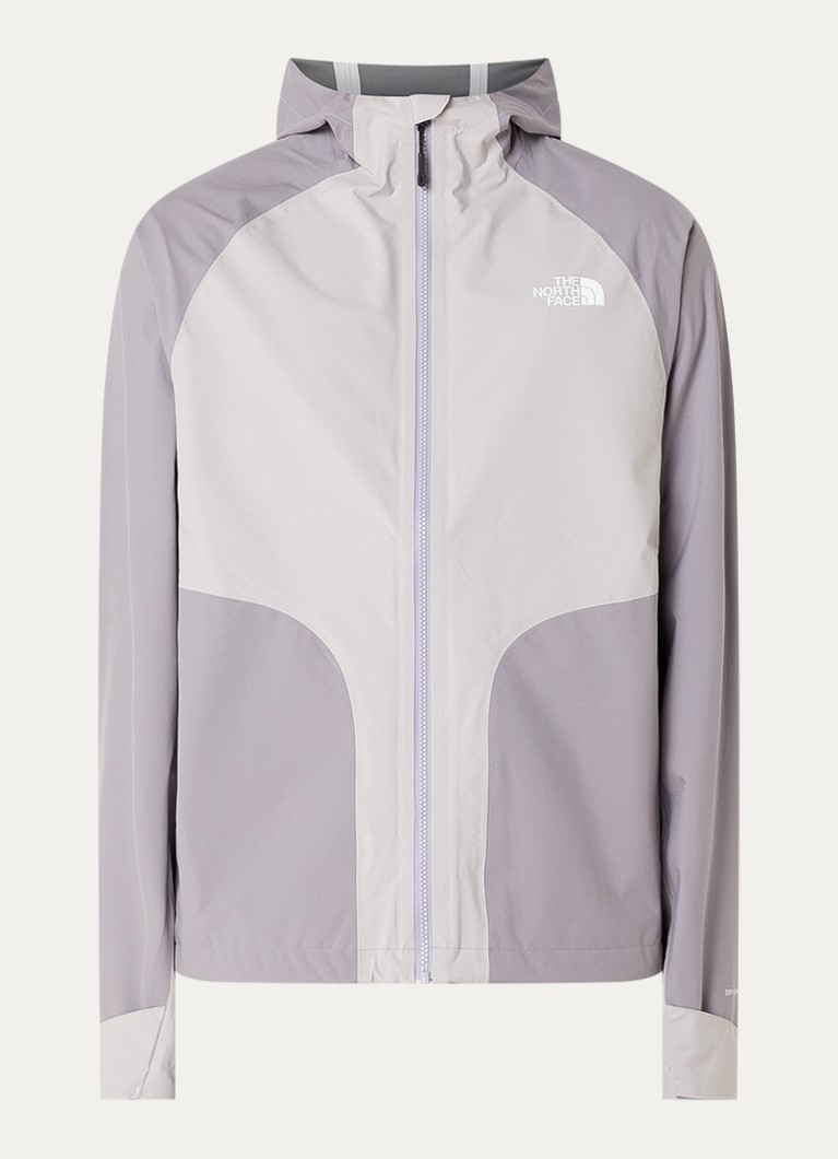 The North Face Heren Jack met logo en ritszakken in de kleur Lichtgrijs, maat: L