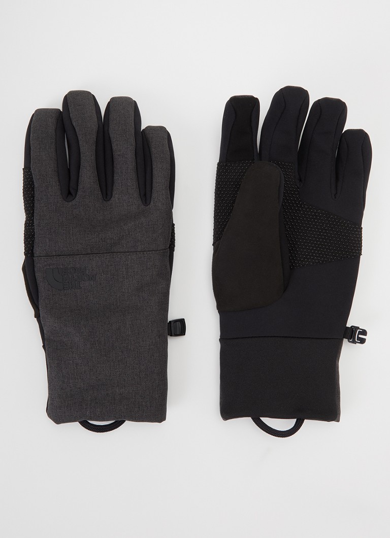 The North Face Heren Apex Etip handschoenen met logo en touchscreen functie in de kleur Antraciet, maat: XL