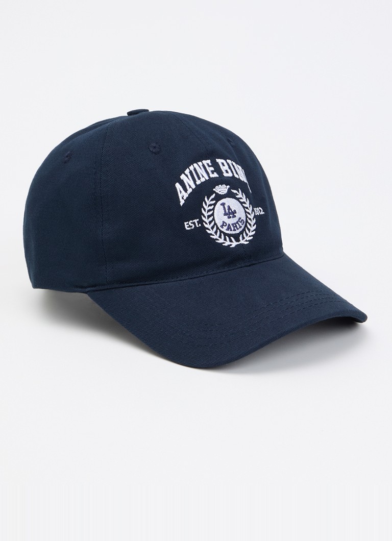 Anine Bing Dames Jeremey pet met logoborduring in de kleur Donkerblauw, maat: One Size