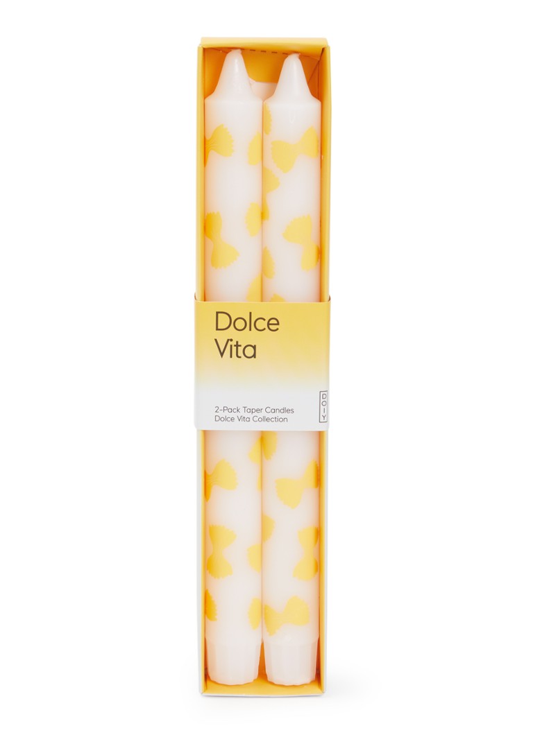 DOIY Dolce Vita Farfalle dinerkaars 25 cm set van 2 Geel - Deal
