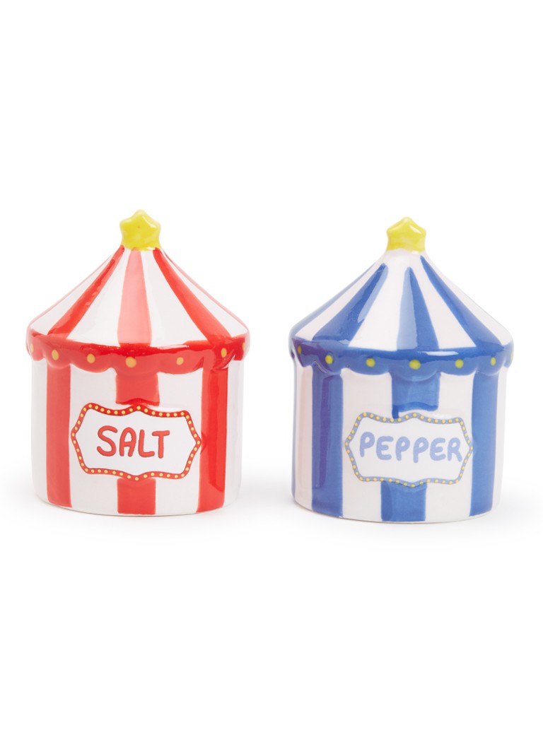 DOIY Fun Fair peper- en zoutstel 7,5 cm Rood - Deal