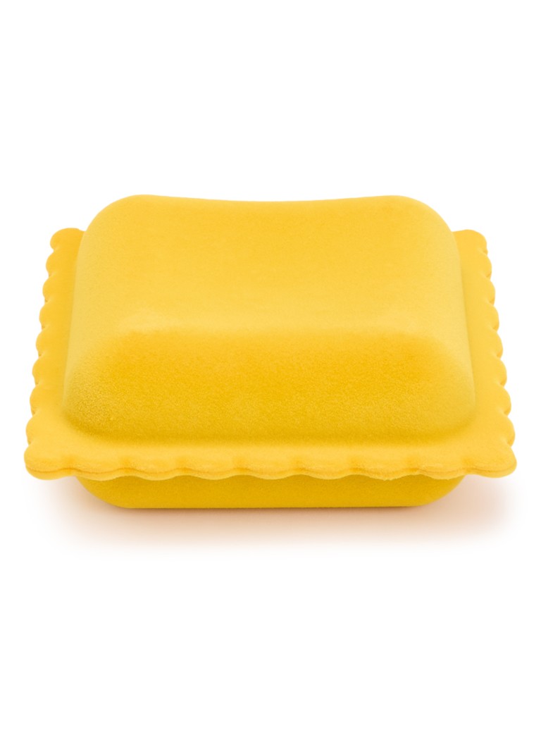 DOIY Dames Ravioli sieradendoos 13 x 13 cm in de kleur Geel, maat: 1maat