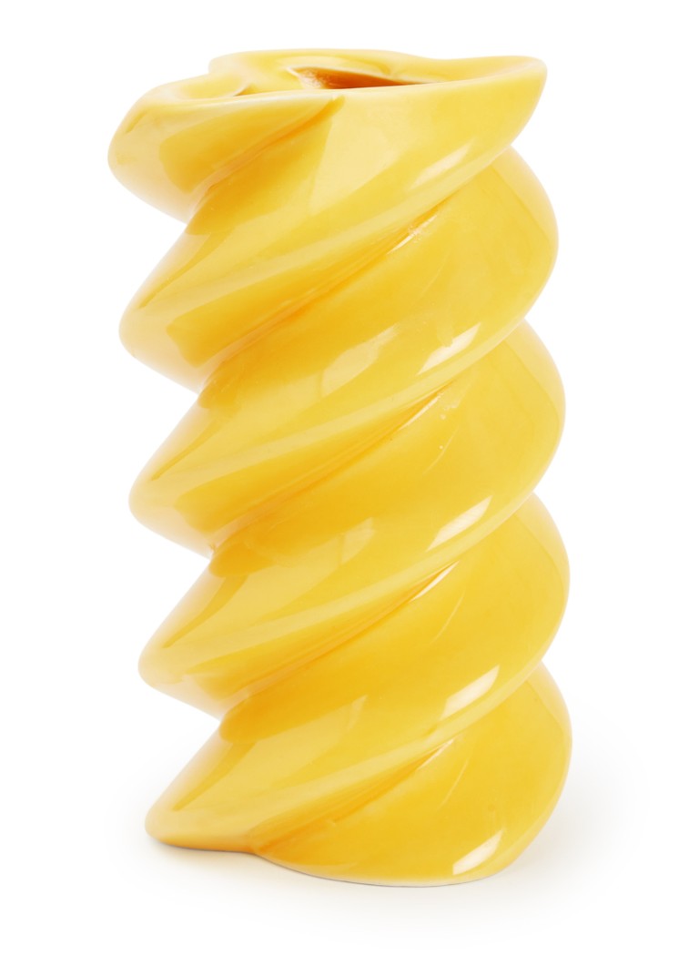 DOIY Fusilli vaas 15 cm Geel - Deal