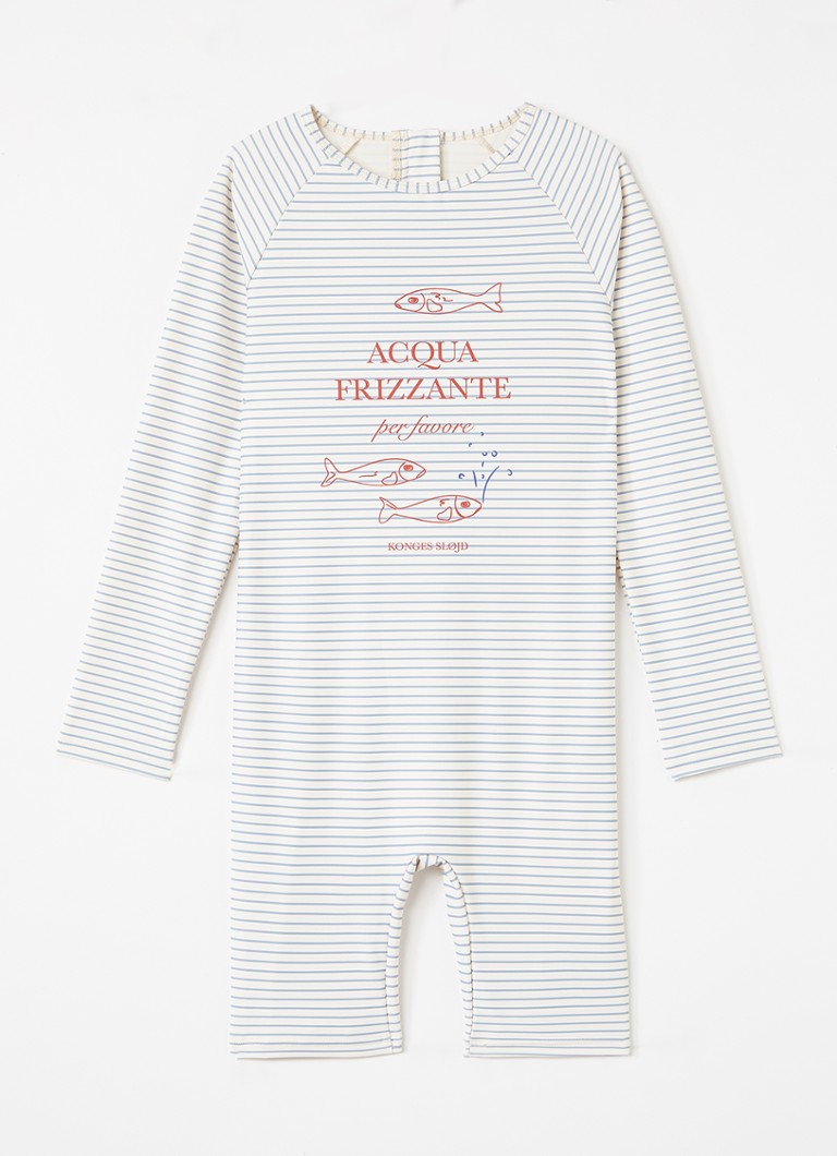 Konges Sløjd Meisjes Aster babypak met print in de kleur Gebroken wit, maat: 5-6Y