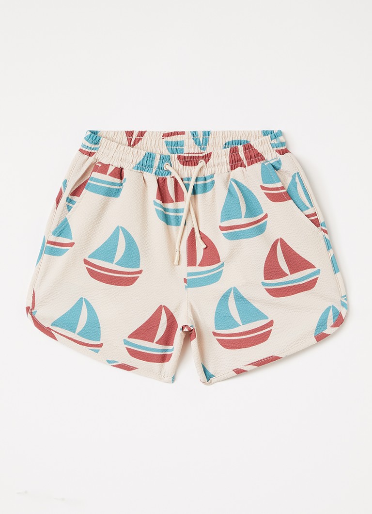 Konges Sløjd Jongens Zwemshorts met print in de kleur Beige, maat: 2Y