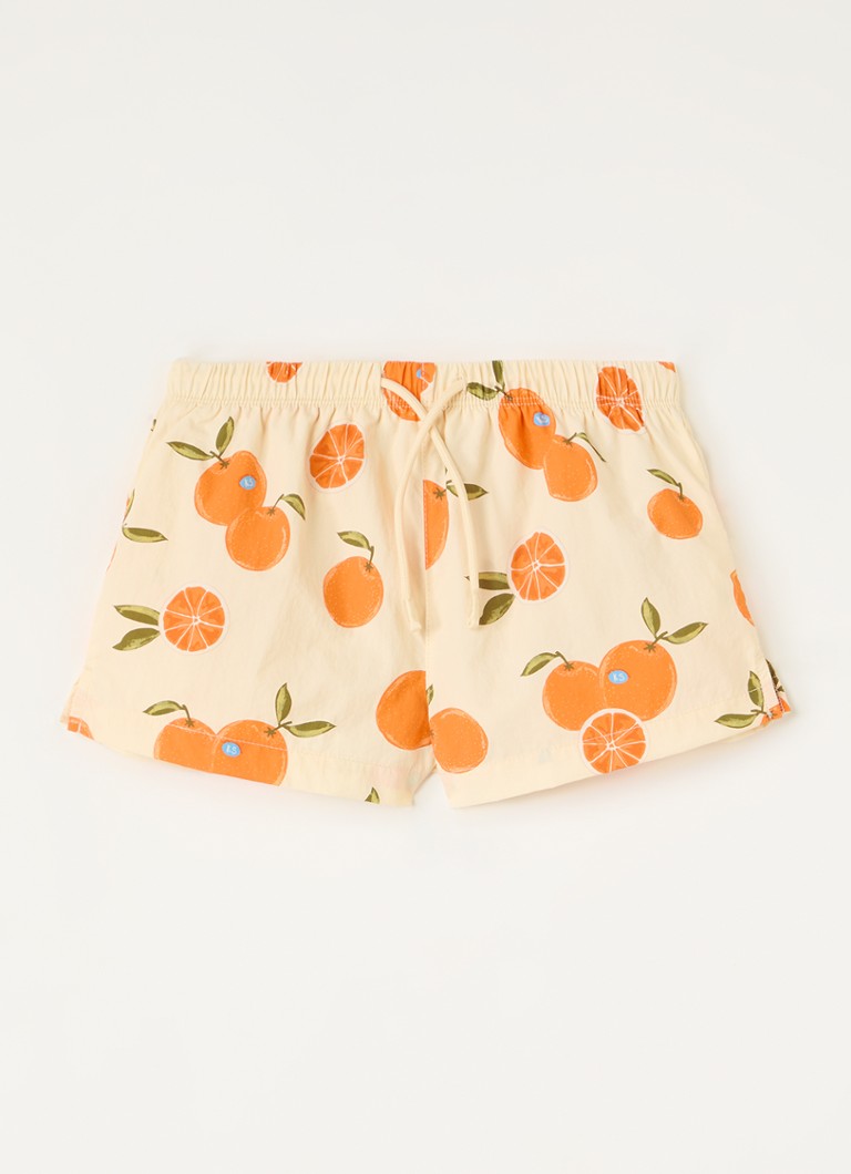 Konges Sløjd Jongens Pomio zwemshorts met print in de kleur Beige, maat: 12M