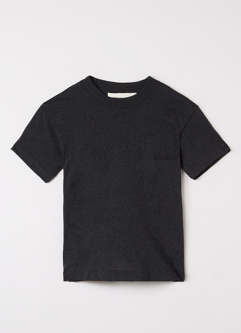 Fear of God Essentials Jongens T-shirt met logo in de kleur Antraciet, maat: 10J=140