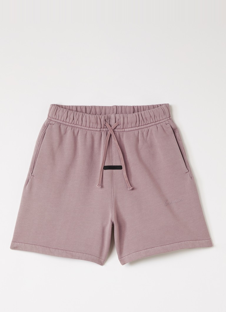 Fear of God Essentials Jongens Loose fit korte joggingbroek met logo in de kleur Oudroze, maat: 8J=128