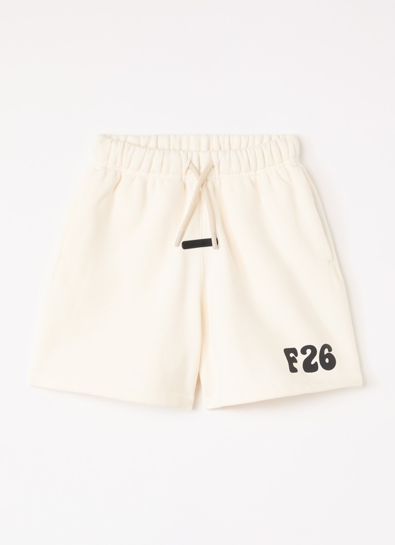 Fear of God Essentials Jongens Straight fit korte joggingbroek met logo in de kleur Beige, maat: 10