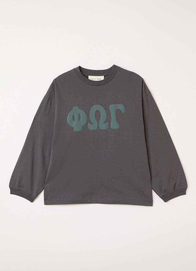 Fear of God Essentials Jongens Longsleeve met front- en backprint in de kleur Grijs, maat: 10