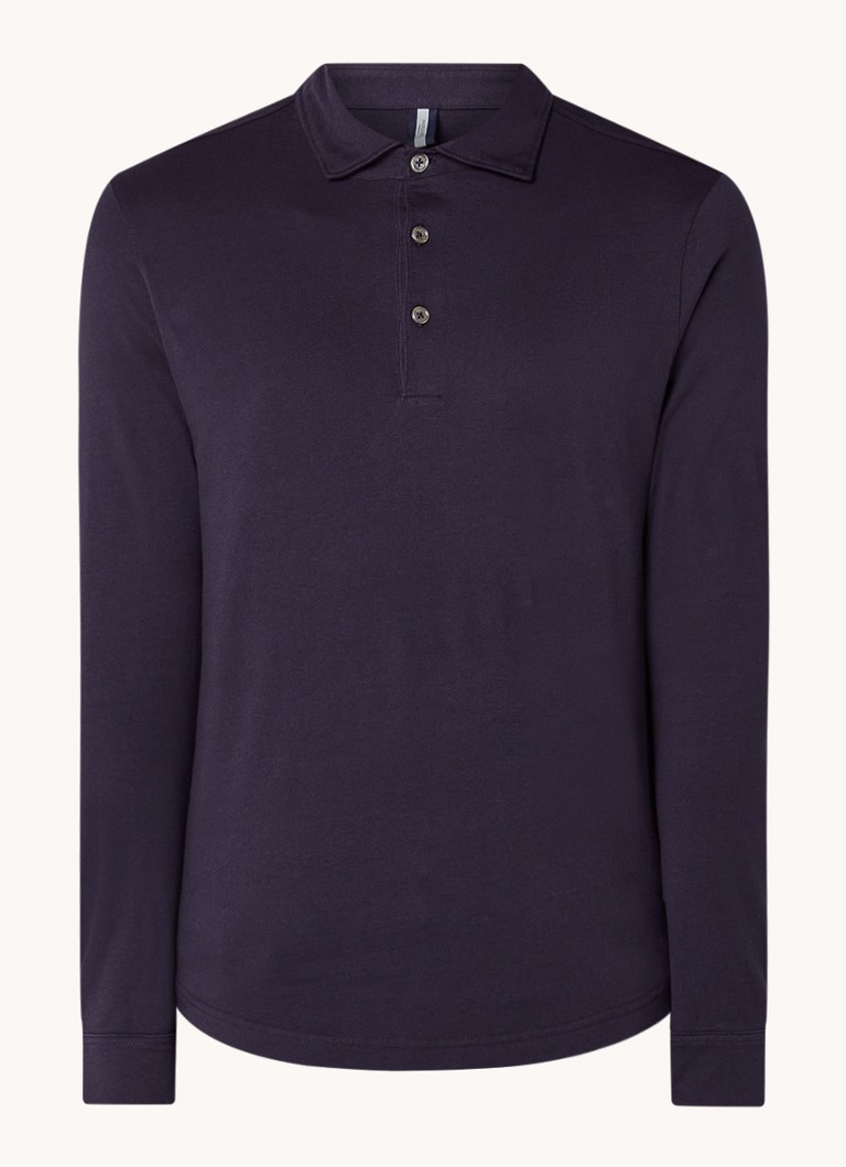 Profuomo Heren Regular fit polo met stretch in de kleur Donkerblauw, maat: XXL