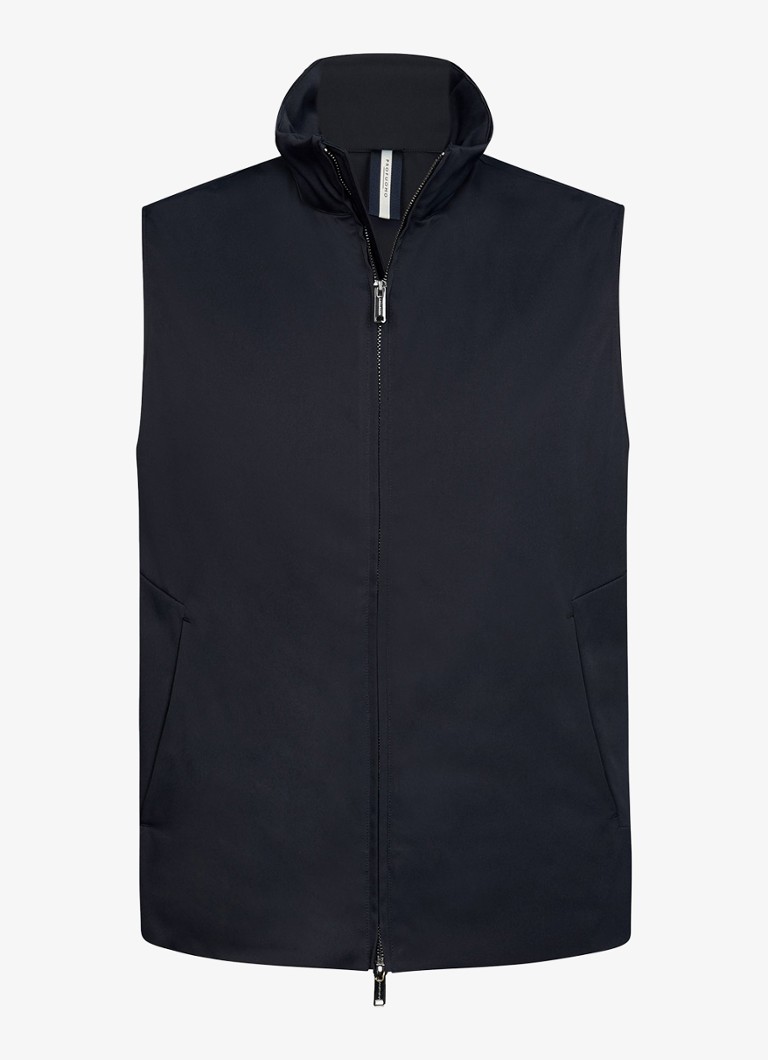 Profuomo Heren Bodywarmer met steekzakken in de kleur Donkerblauw, maat: 54