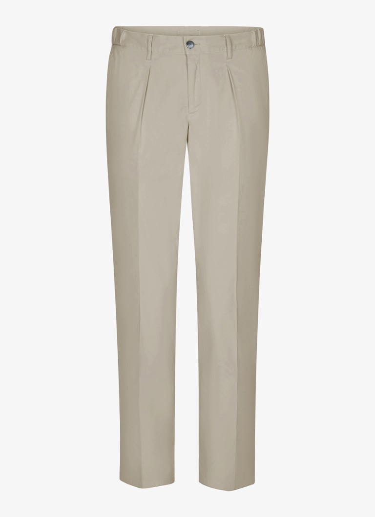 Profuomo Heren Regular fit chino met steekzakken in de kleur Beige, maat: 46