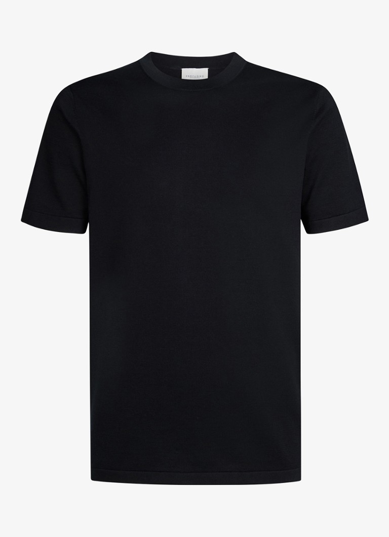 Profuomo Heren Aero ease T-shirt met stretch in de kleur Donkerblauw, maat: S