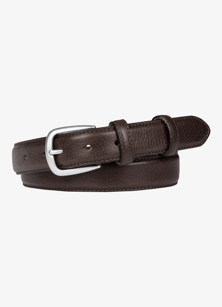 Profuomo Heren Riem van leer in de kleur Donkerbruin, maat: 105