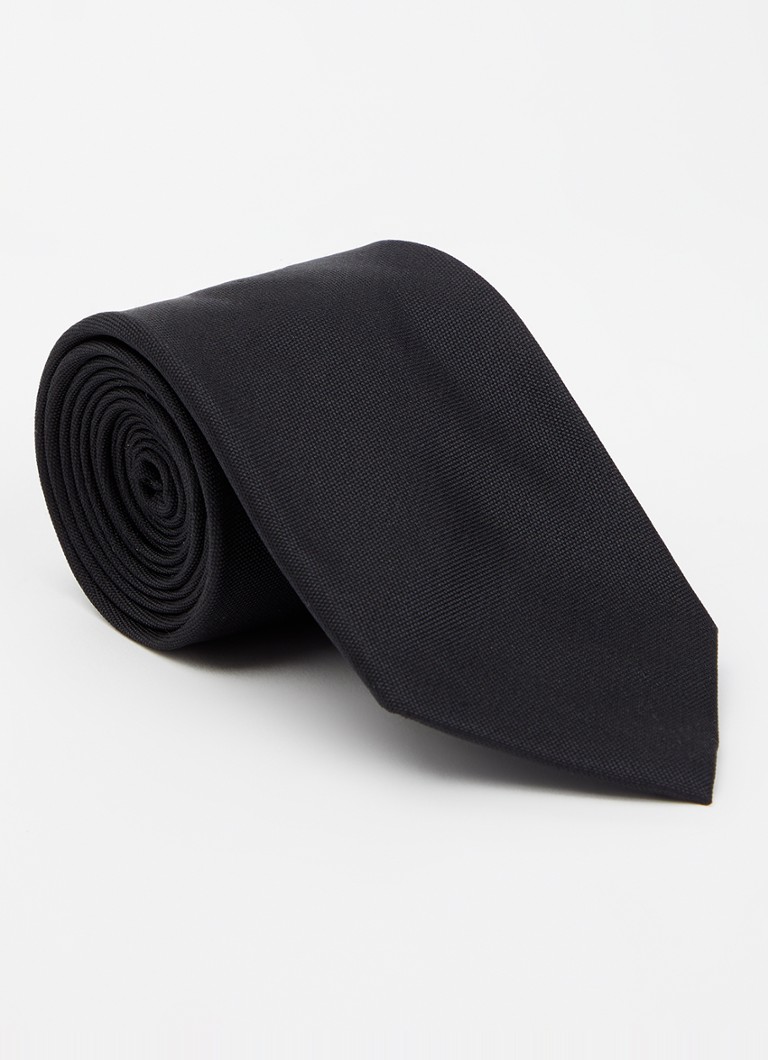 Profuomo Heren Stropdas van zijde in de kleur Zwart, maat: ONE SIZE
