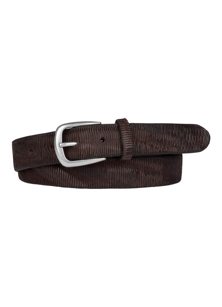 Profuomo Heren Riem van leer in de kleur Bruin, maat: 105