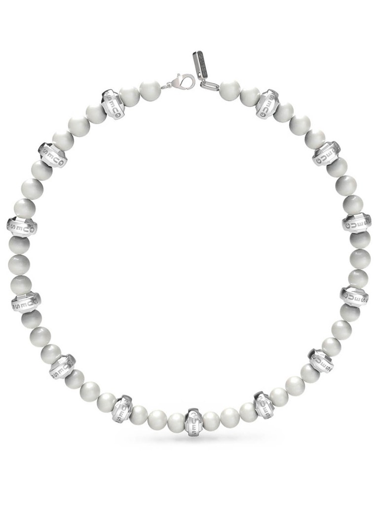 GUESS Heren Parelketting JUMN04068JWSTWIT-U in de kleur Zilver