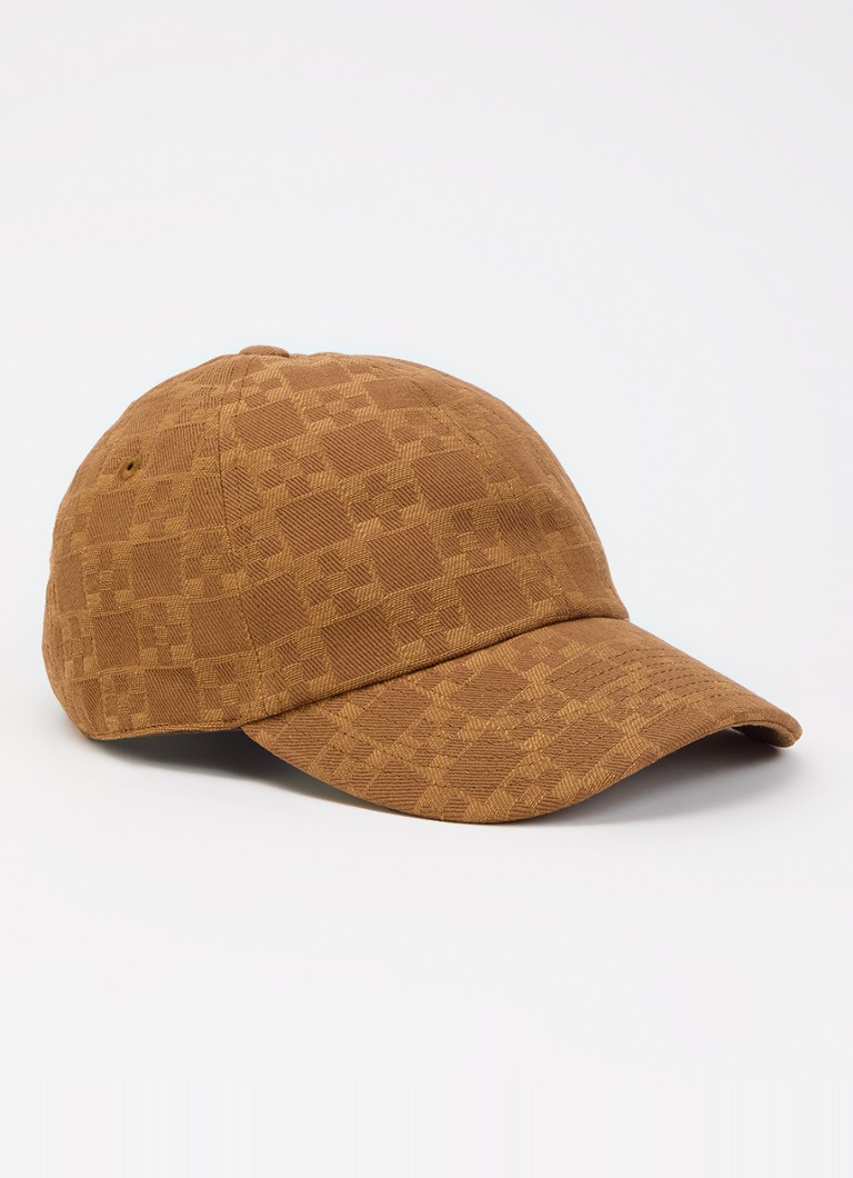 Sandro Heren Pet met logoprint in de kleur Camel