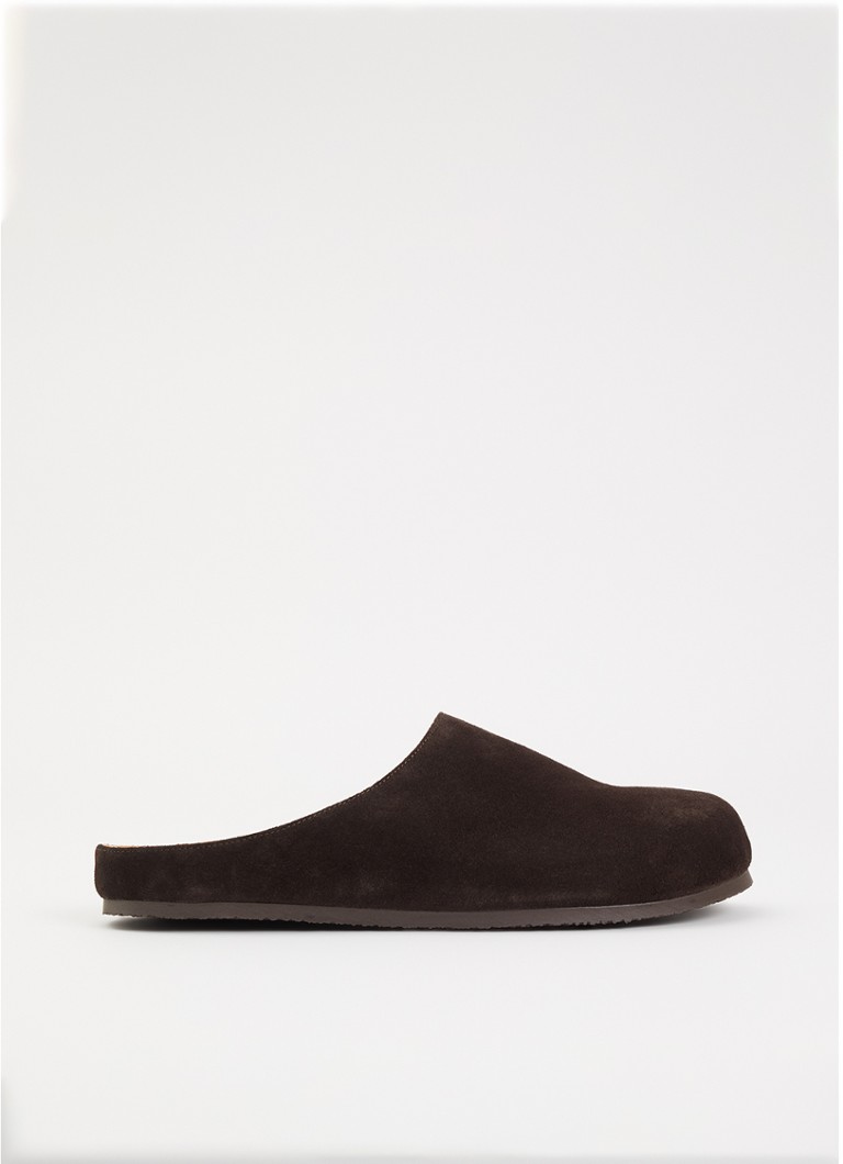 Sandro Heren Split muiltje van suède in de kleur Chocolate / Bruin