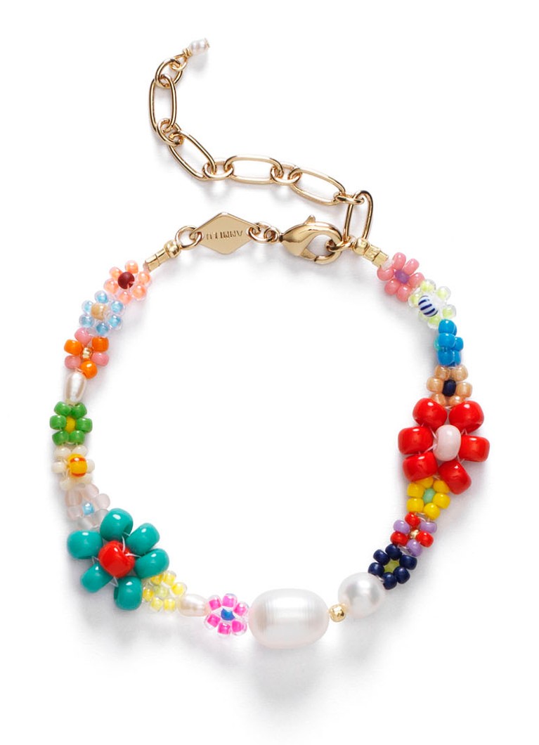 ANNI LU Dames Mexi Flower armband verguld