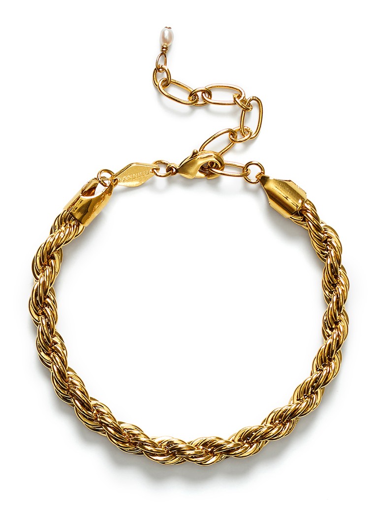 ANNI LU Dames Golden Rope armband verguld