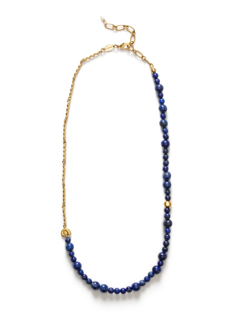 ANNI LU Dames Deep Blue ketting verguld