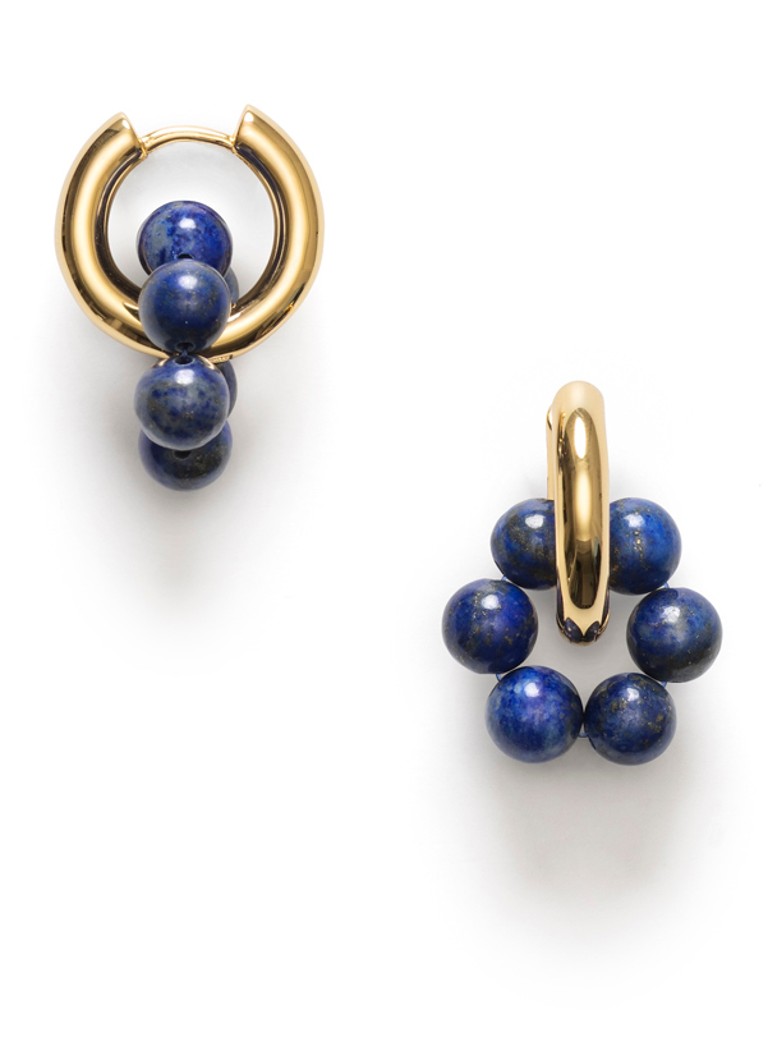 ANNI LU Dames Deep Blue oorringen verguld