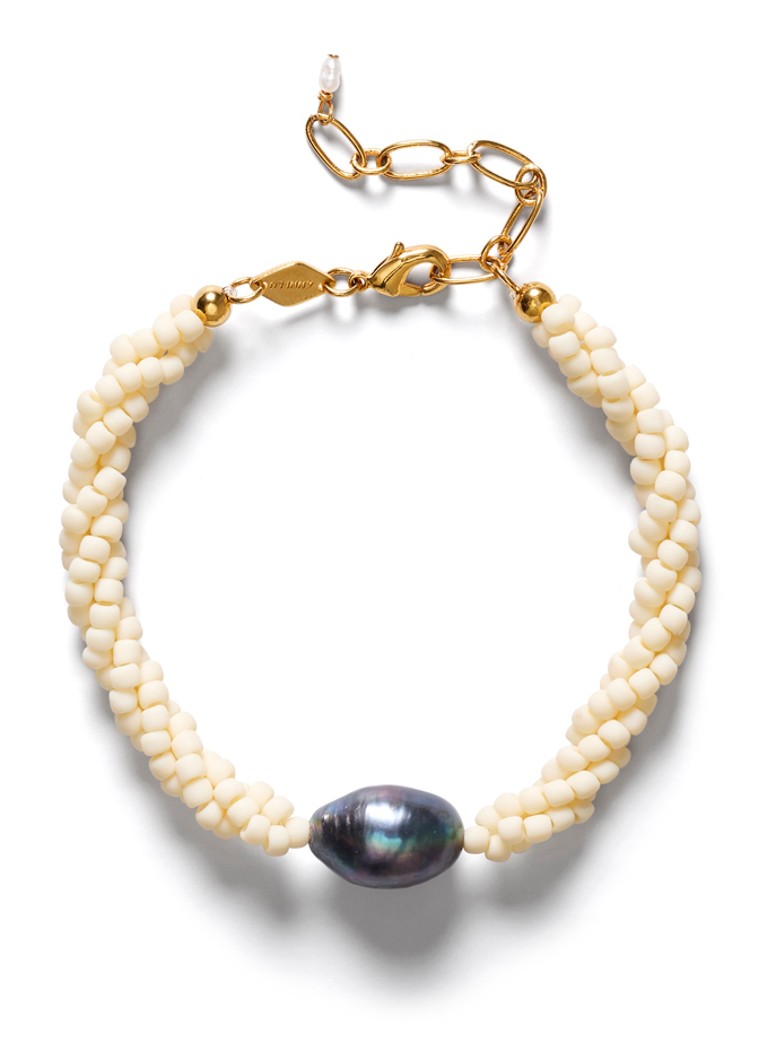 ANNI LU Dames Twisted Treasure armband in de kleur Ivoor, maat: OS