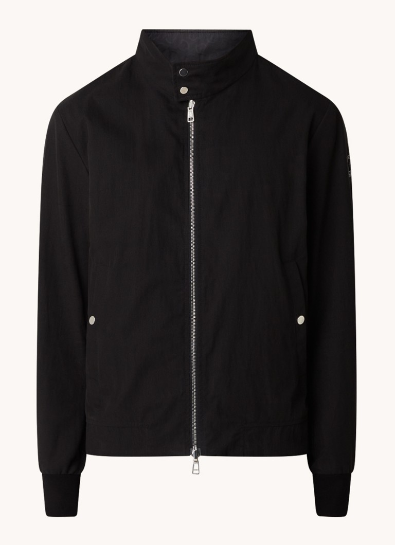 Moncler Heren Flamenne reversible windjack met logoprint in de kleur Zwart, maat: 3/L