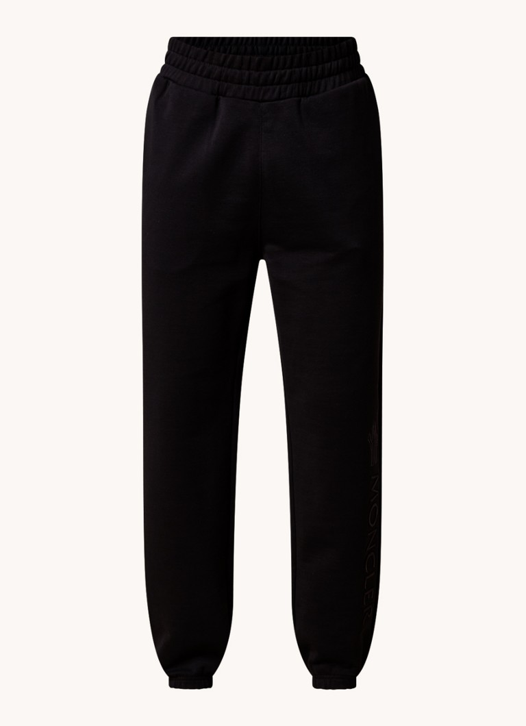 Moncler Heren Tapered fit joggingbroek met logoborduring in de kleur Zwart, maat: L