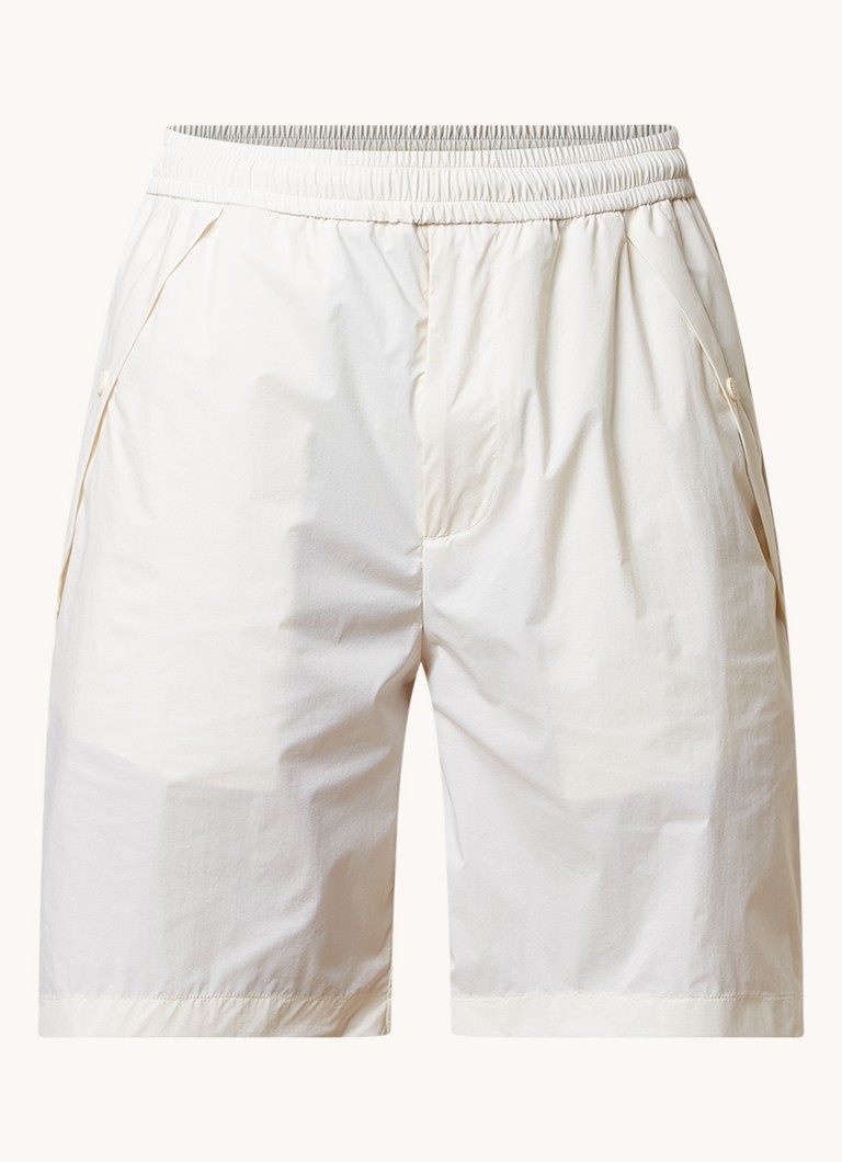 Moncler Heren Loose fit korte broek met steekzakken in de kleur Creme, maat: L